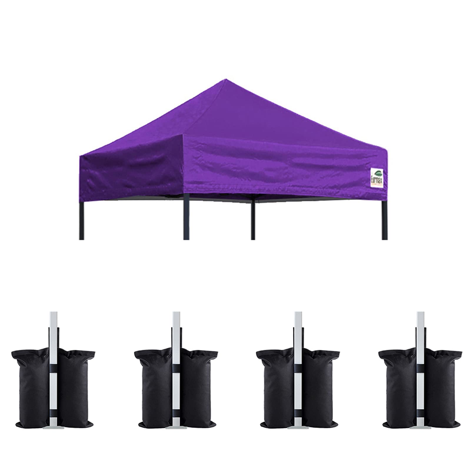 Eurmax USA 5x5 Pop Up Canopy Replacement Top,Universal Instant Canopy Cover ONLY,Heavy Duty UPF 50+ UV Protection,Water &amp; Wind Resistant Tarp,30+ Colors Available,Bonus 4 Sand Bags(Purple)