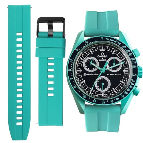 [Ocdin] 20mm rvoh Omega X Swatch IKƃXEHb` Xs[h}X^[ [XEHb`p VRxgȒP jƏp rvXgbv (20mm, Ɍ/Polar Light)