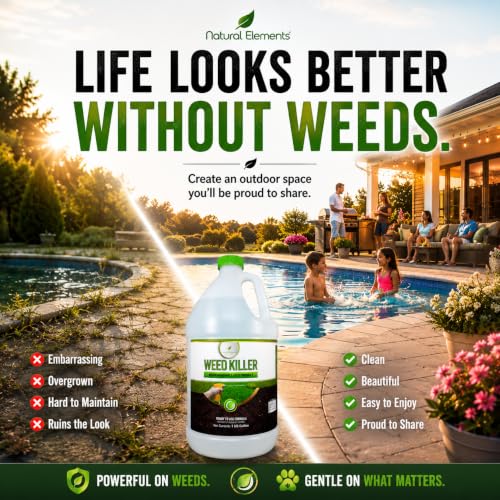 Image of Natural Elements Weed Killer | Pet Safe, Safe Around Children | Natural Herbicide (1 Gallon)