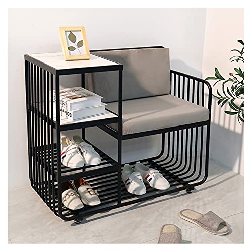 Repose-Pieds Ottoman Métal et étagère à chaussures créative - 7