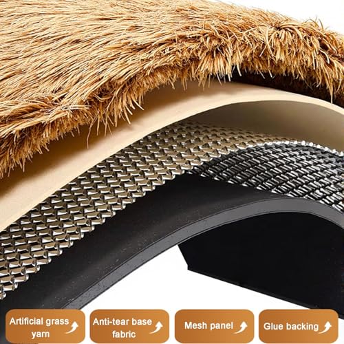 Imitation paille en rouleau de chaume synthétique résistant de 7,5 mètres