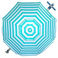 Parasol De Plage Pincho 200 Cm - Rayé Multicolore, UV50 , Inclinable - 8 Baleines Fibre De Verre