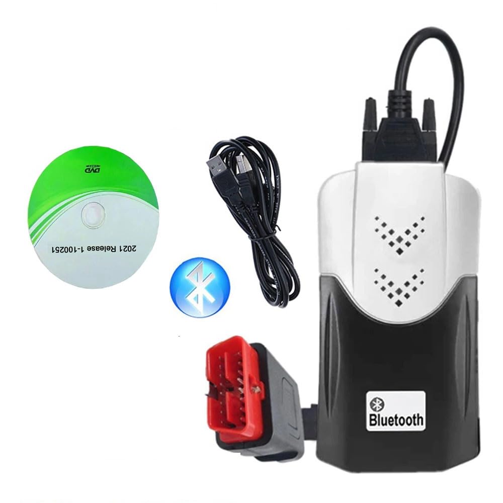 2020,23 VCI TCS VD-150 Apparecchio di Test Diagnostico, Lettore di Codici OBD2 con Bluetooth, Strumento di Diagnostica Keygen 2021.11 con CD per Auto e Camion