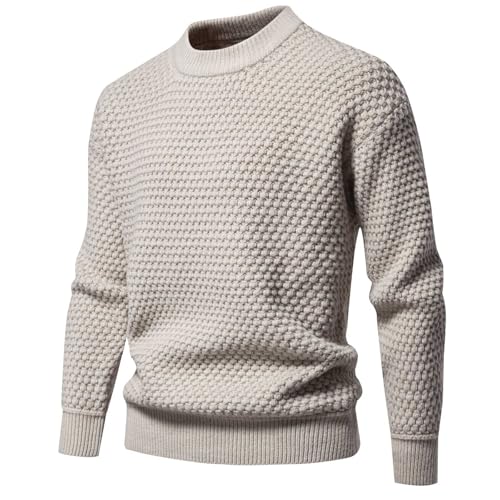 Mens Pullover Sweaters Fashion Knit Sweaters Stylish Knitwear Lightweight Jumper Long Sleeve Round Neck Sweater4