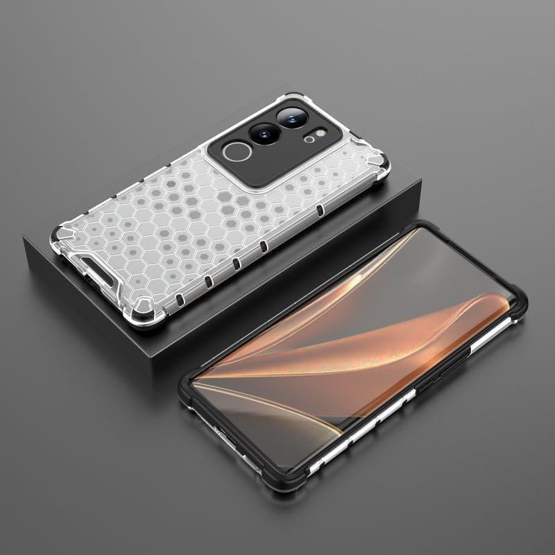Image of Hard PC Back Case Cover for Vivo V29 /V29 Pro 5G Anti Slip Ultra Thin Shockproof Reinforced Corners (Polycarbonate|Clear)