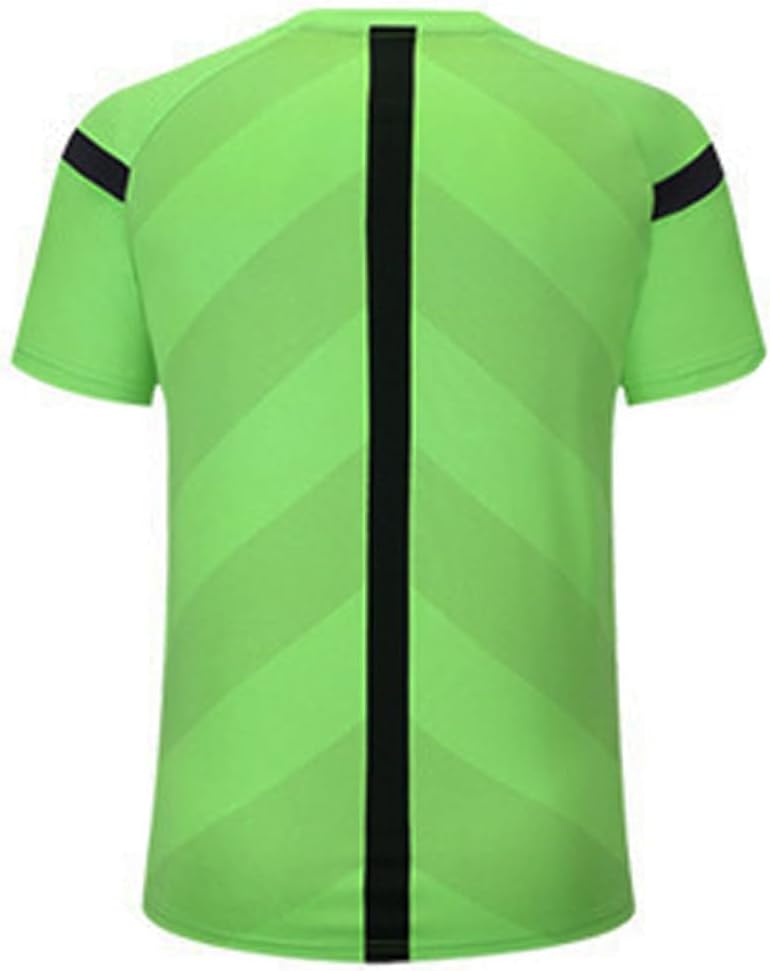 DRHOM Mens Boys Soccer Referee Shirt Short Sleeves Jersey Basketball Football and Shorts Clothing Set Uniforms