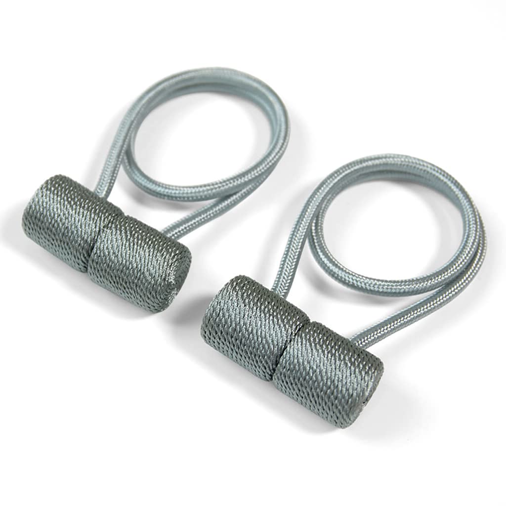 PCS Embrasses de Rideau Magnétiques, Clips de Rideau Boucles de Corde Attaches de Draperie Décoratives avec Aimant Fort, pour Chambre Salon Gris (Bleu)