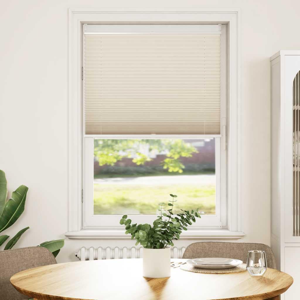 Store plissé 90 x 150 cm - Crème - Sans perçage - Klemmfix - Protection solaire pour fenêtre et fenêtre de toit - Design moderne et montage facile - Pour salon, chambre à coucher, bureau