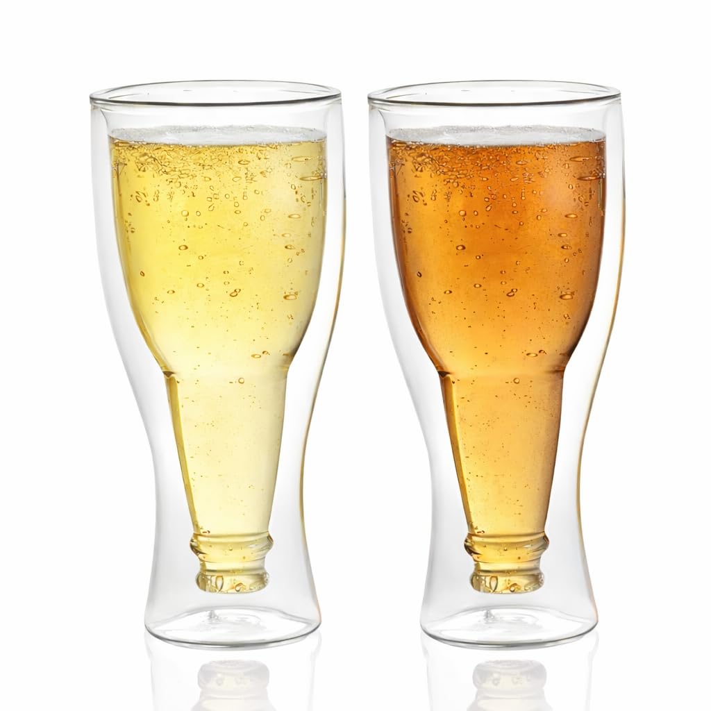 Bouteille de bière Ganz upside down en verre clair comme idée cadeau originale