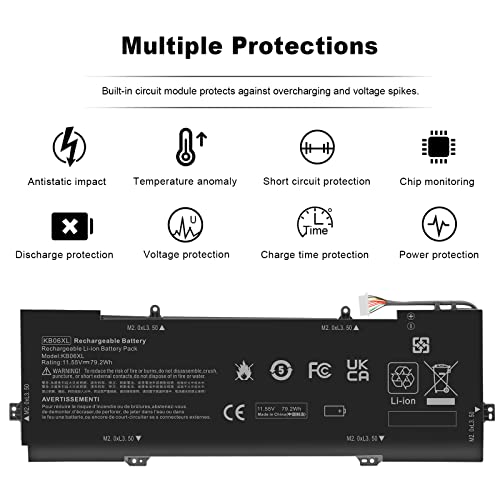 Image of KB06XL 902499-856 902499-855 902401-2C1 Battery for HP Spectre X360 15-BL012DX 15-BL112DX 15-BL0XX 15T-BL000 15T-BL100 15-BL075NR 15-BL152NR 15-BL000 15-BL000NA 15-BL030NG BL112DX HSTNN-DB7R TPN-Q17