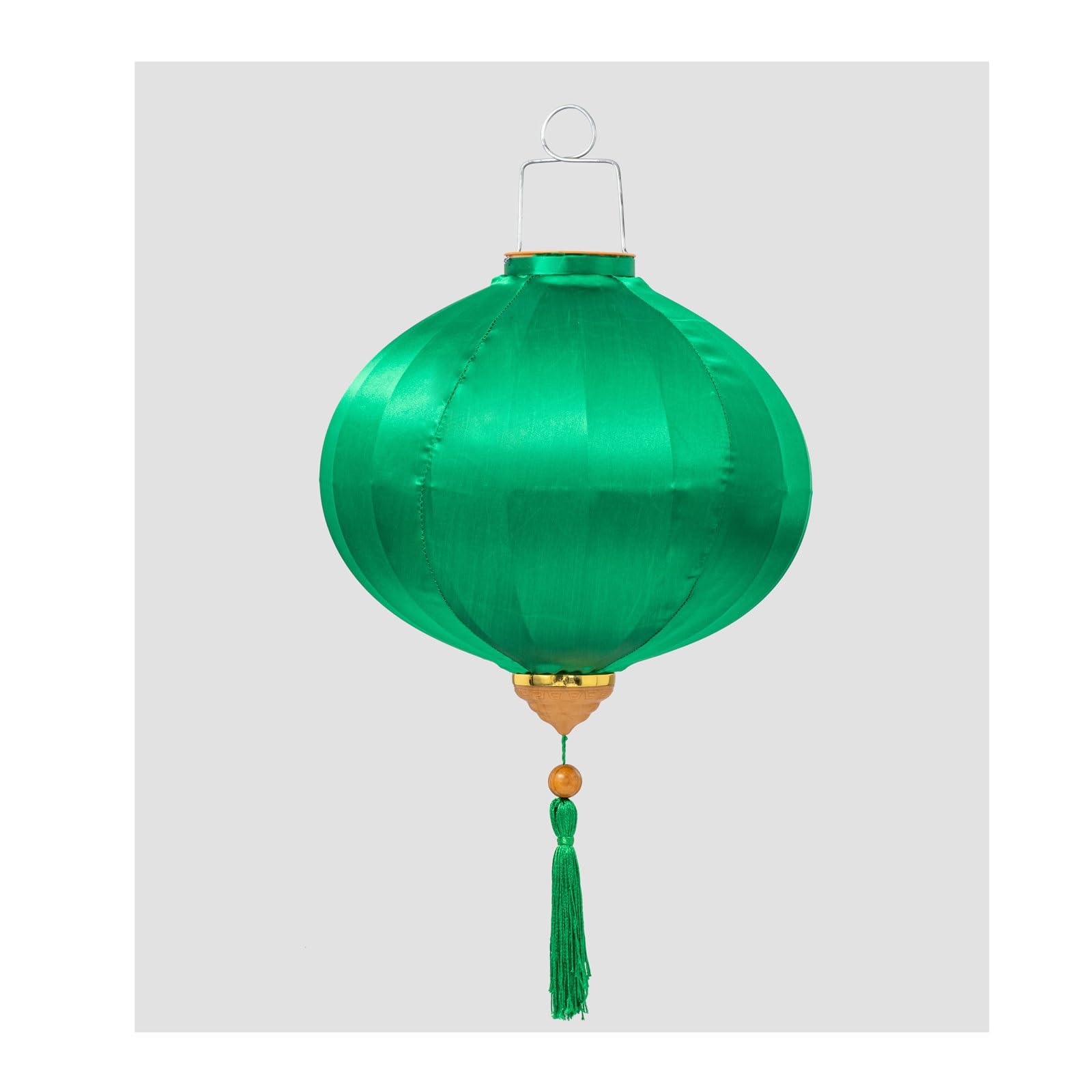 Asian Lantern, 12inch/30cm Chinese Silk Lantern Traditional Solid Color Round Hanging for Outdoor Garden Wedding Party Festival Decoration(Green)