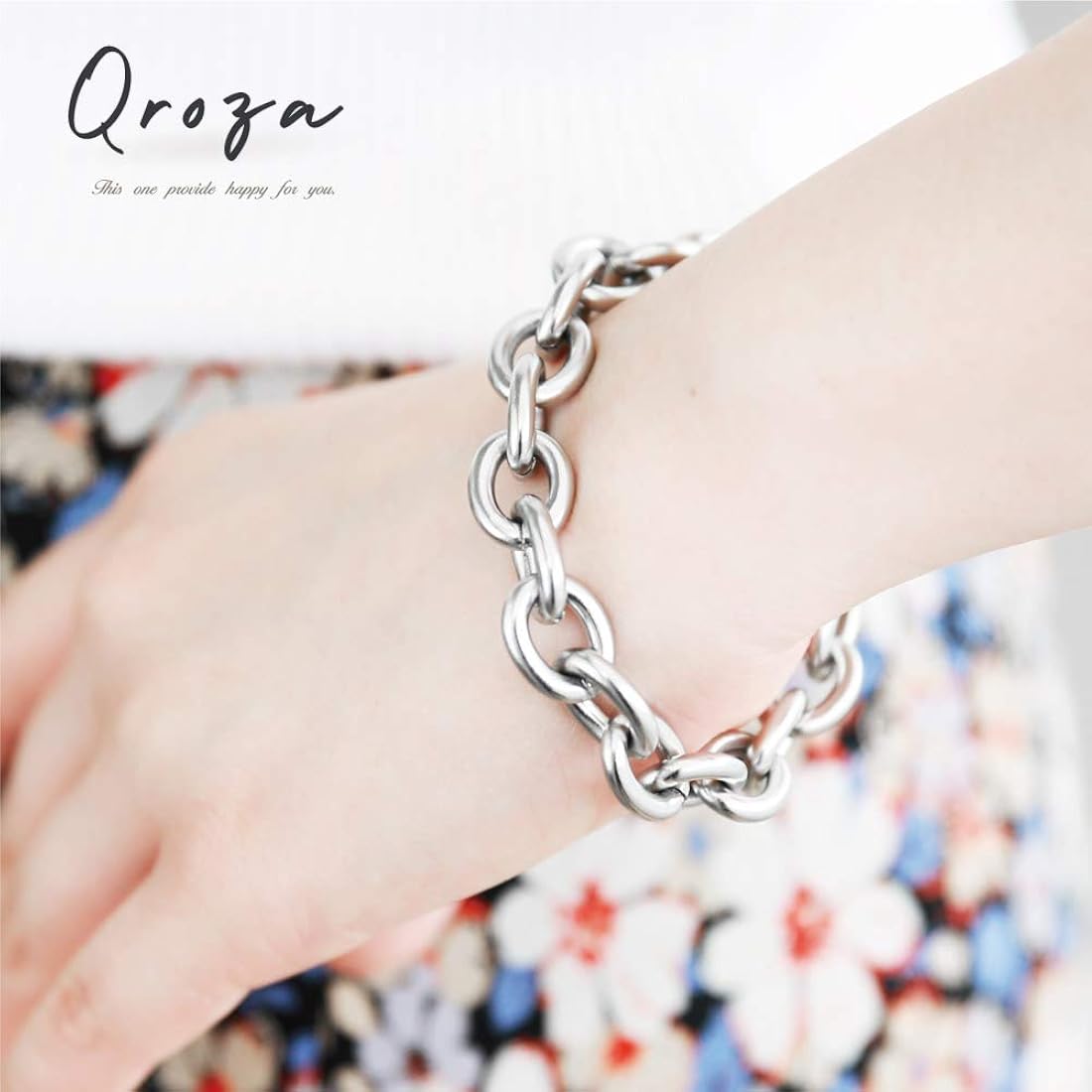 Amazon | Qroza ブレスレット レディース サージカルステンレス