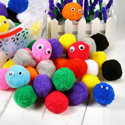 Pllieay 200Pcs 2 Inch Very Large Assorted Pom poms Arts and Crafts by Pllieay - Image 4