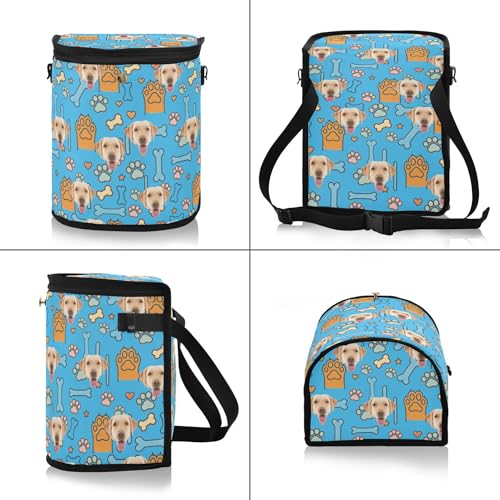 Image of Wudan Custom Cartoon Cute Dog Elements Car Trash Can with Lid Lid Leak Proof Holder Trash Can for Car Must Haves