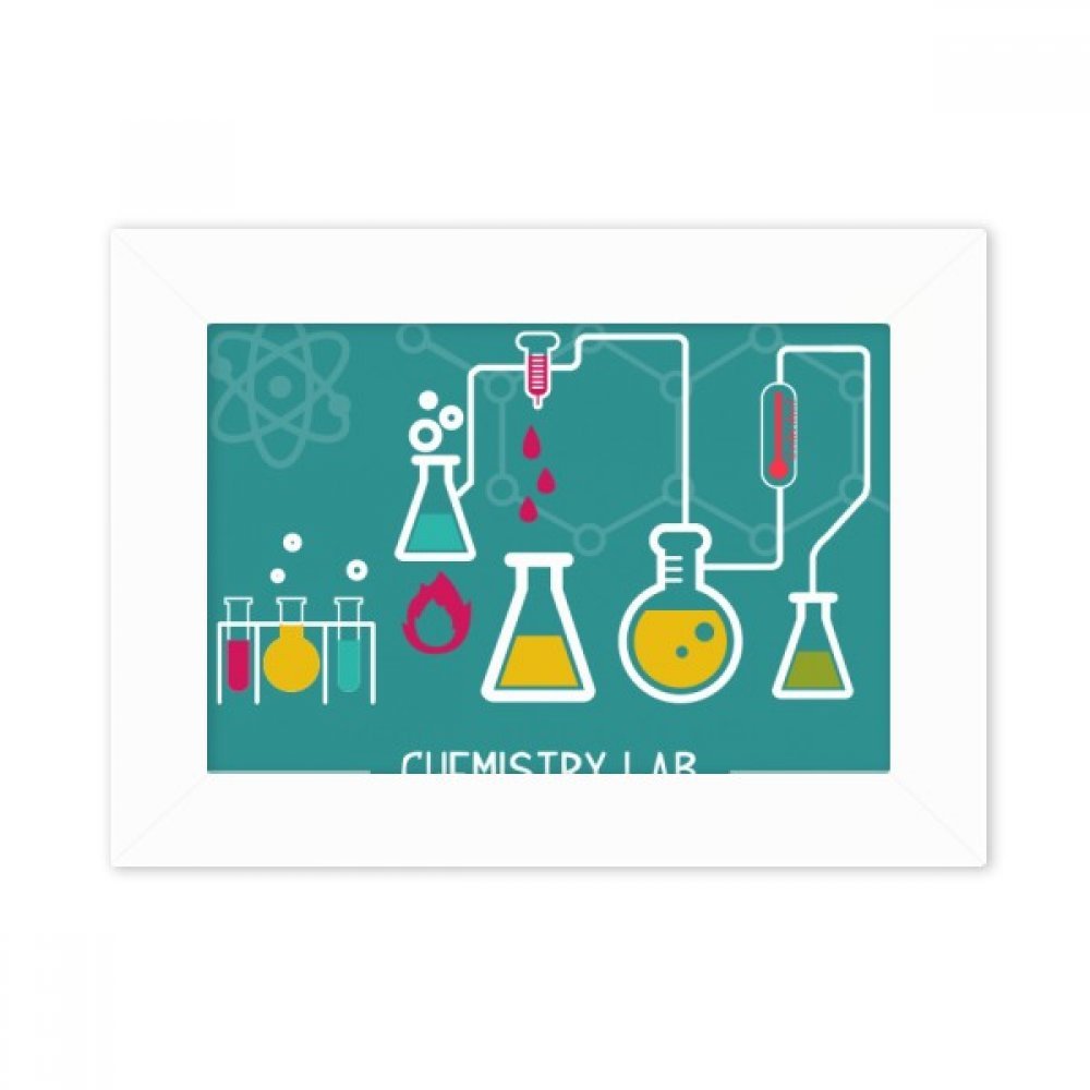 Cadre photo chimie de bureau DIYthinker blanc 5x7 pouces