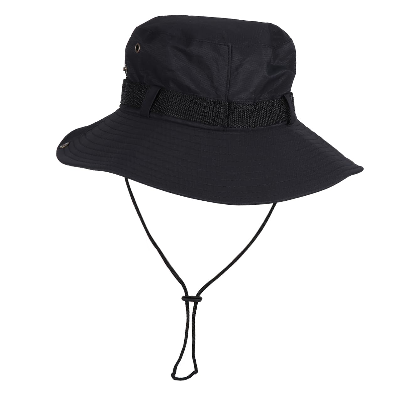 SUPVOX Sun Hat Adjustable Chin Strap Uv Protecting Cap Outdoor Activities Hat Fishing Hiking Cycling Lightweight and Comfortable Random Style Black