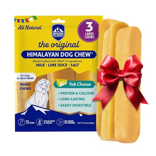 Himalayan Dog Chew Original Yak Cheese Dog Chews, The Better-For-You Chew, 100% Natural, Long...
