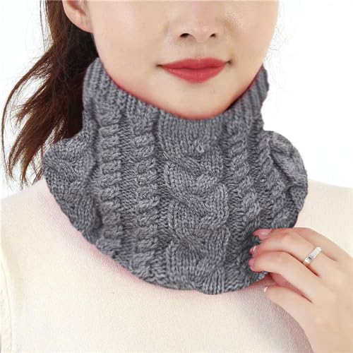 TINAYAUE Unisex Beheizter USB-Schal Warmer Winterschal verdickter Plüsch Halswärmer Weicher Strickschal Winddicht Nackenwärmer Gestricktes Halstuch für Radfahren, Wandern, Reisen, Bergsteigen