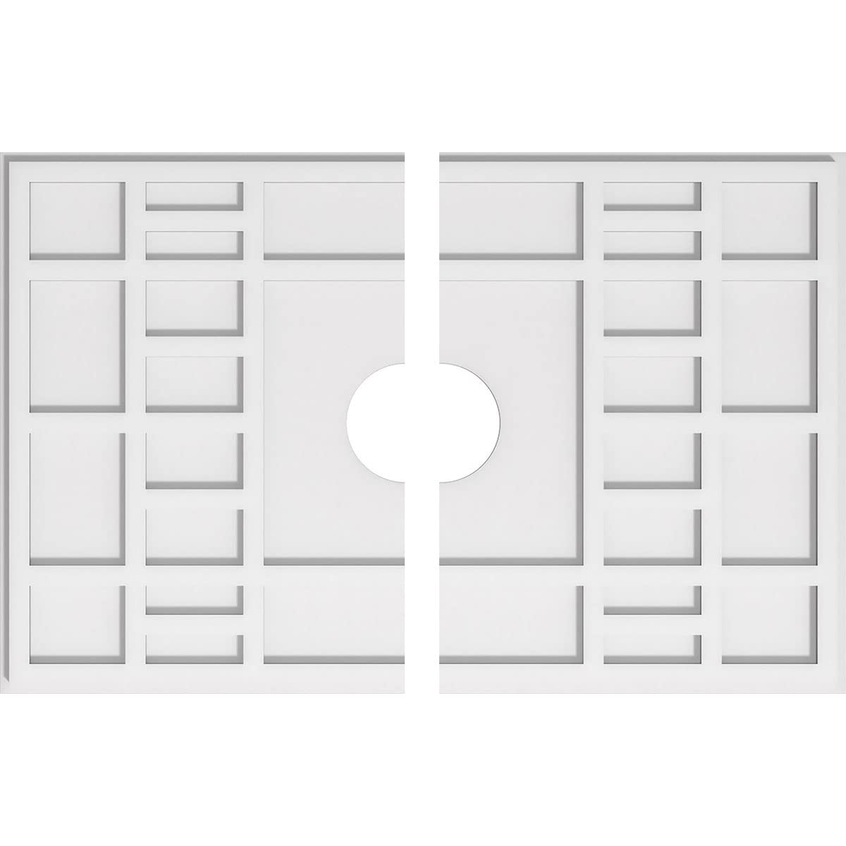 Médaillon de plafond contemporain pour habiller un lustre de salon