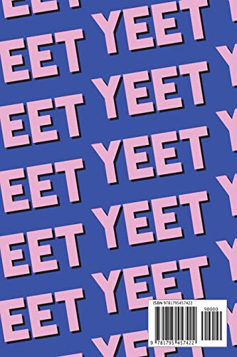 Notebook: Yeet Pink Black Typography Meme Pattern image 4
