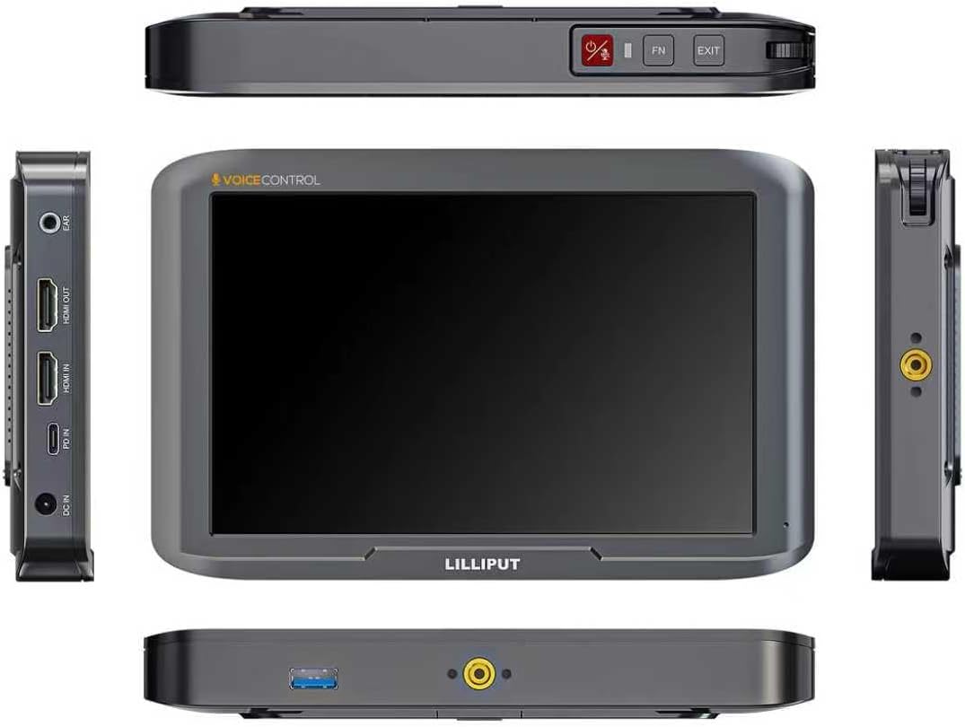 LILLIPUT V7,FHD 7 Inch 4K HDMI Voice Control Cameras Monitor