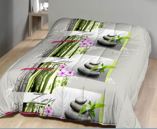 Mortreux Couette Ultra légère imprimée Zen - 1 Personne Spécial Eté, (20173) Cover