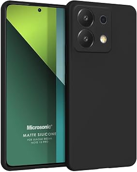 Microsonic Matte Silicone Xiaomi Redmi Note 13 4G i in K l f Siyah [Redmi Note 13 4G ile Uyumlu K l f - Siyah]