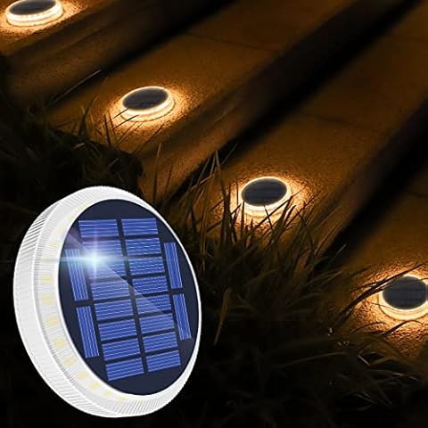 WILLED Solar Step Lights Outdoor, Warm White Solar Deck Lights IP65 Waterproof, Solar Powered Step Lights for Stairs, Post Cap, Fence, Driveway, Walkway, Pathway, Patio, Garden, 1 Pack Cover