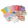 BERON 65 Pcs Headbands Hair Ornaments and Clips DIY Headband Kit Baby Shower Games Party Supplies for DIY Hair Bow Maker (AIH0235-3)