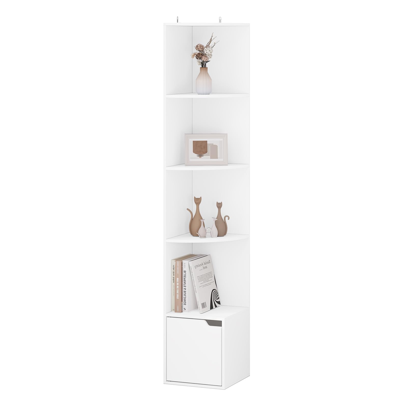 Scaffale Angolare WOLTU A 7 Livelli - Libreria In Legno Bianco Per Camera, Soggiorno, Cucina - Foto 4