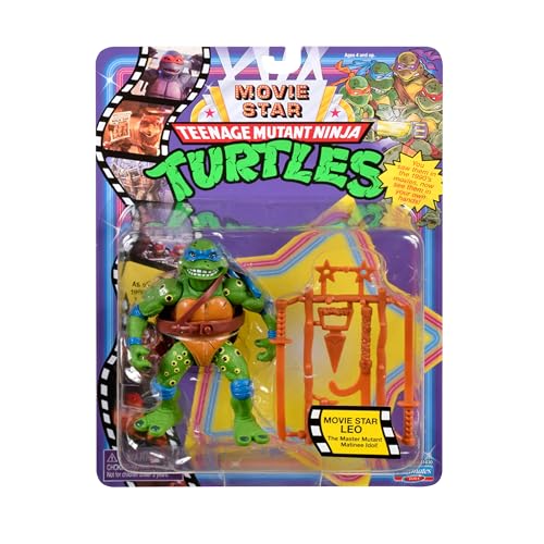 Figurine Movie Star Turtle Leonardo articulée avec katanas TMNT 1991
