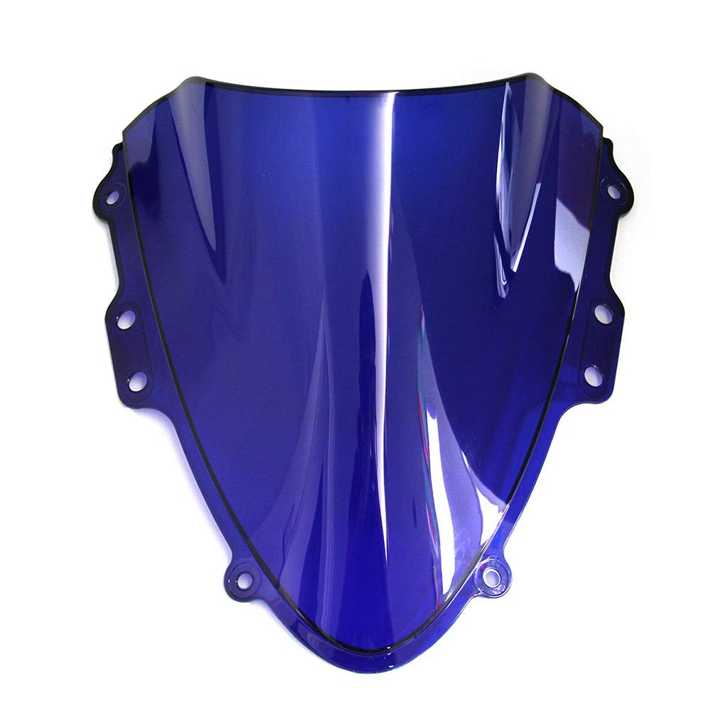 psler Windshield WindScreen Double Bubble for Suzuki GSXR600 750 K4 2004-2005 (Blue)