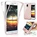 PHEZEN Galaxy J3 Pro 2017 Case, 360 Full Body Protective Transparent Ultra-Slim Soft Clear TPU Case Silicone Rubber Bumper Case Cover for Samsung Galaxy J3 Pro J330G/DS, Rose Gold
