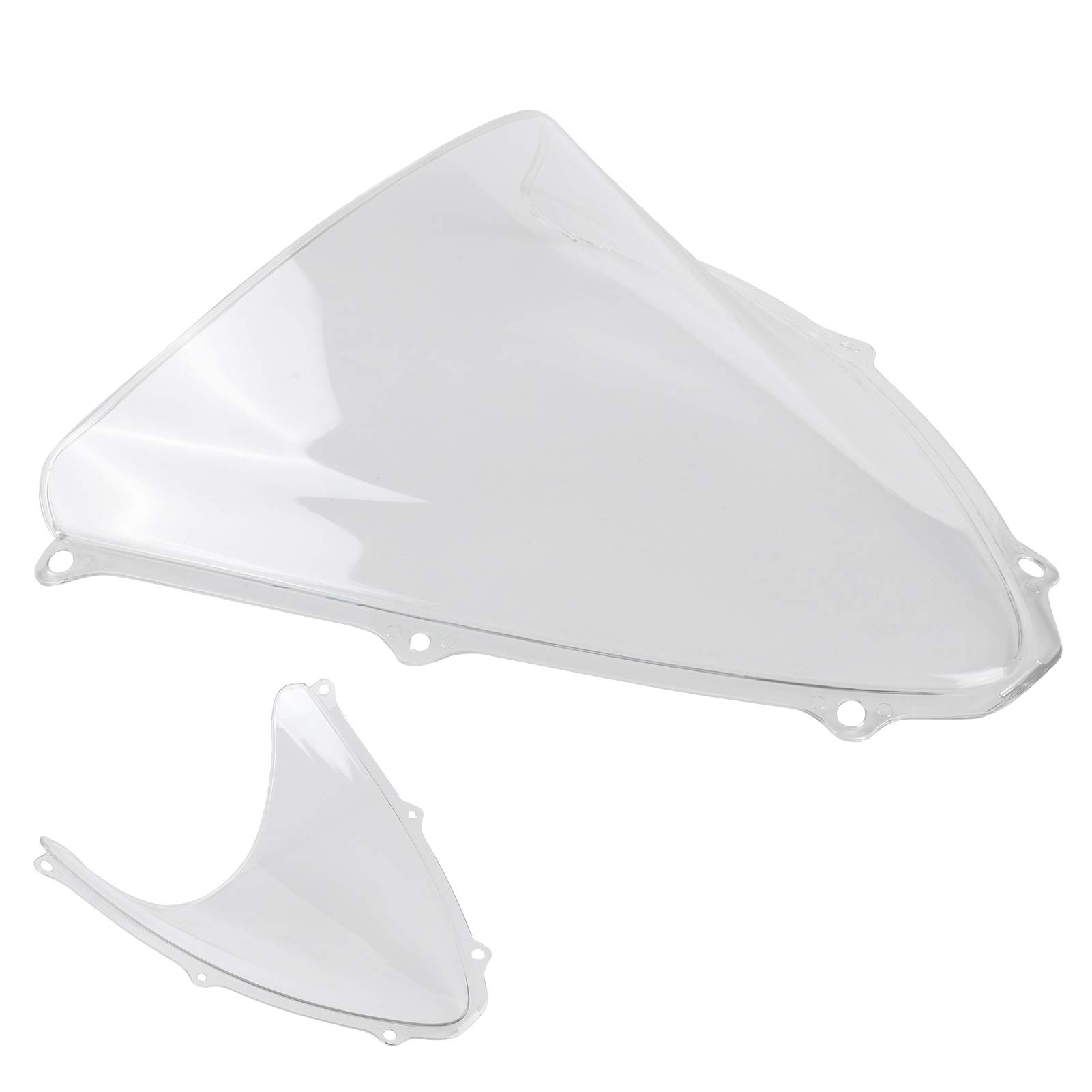 RiToEasysports Parabrezza per Moto PC Parabrezza per X 340 Mm Deflettore d'aria Riduce il Rumore della Polvere del Facile da Installare per Motociclisti GSXR 600 750 K6 2006 2007 (chiaro)