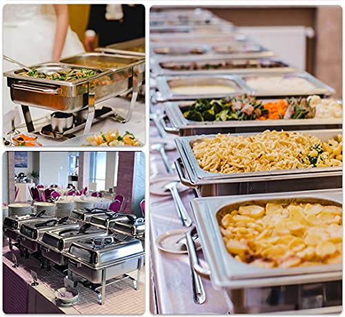 Chafing Dish Sets, Runder BuffetwäRmer Aus Verdicktem Edelstahl Mit Massivem Stahldeckel, Haushaltsfester FlüSsiger… – Bild 7
