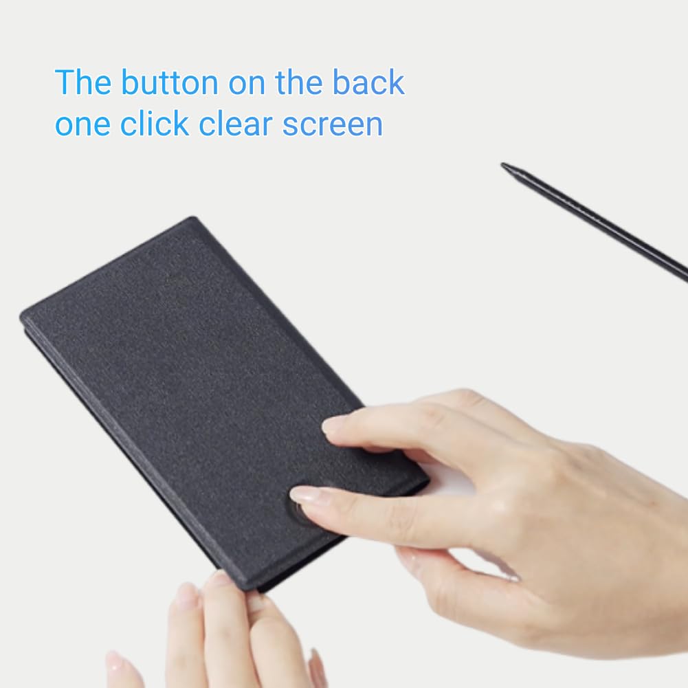 LCD Writing Tablet for Adults, 6.5 Inch Full Screen Digital Notepad, Portable Erasable Pad with Tablet Case and Pen, for Taking Notes Drawing Leaving Message — view 5