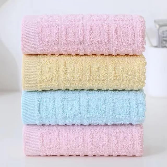 Khillayox Cotton Checks Design Small Size Face Towel/Handkerchief/Rumal - 400 GSM/Extra Soft Face Towels for Women's, Kids and Newborn Babies -Set of 6 (25x25 CM) - Multicolor (4)-image-29