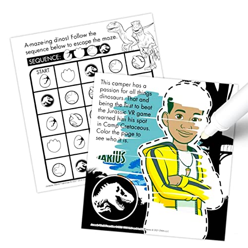 Jurassic World Camp Cretaceous Coloring Book Set For Kids ~ Bundle With Jurassic World Coloring And Activity Book, Imagine Ink, Stickers, Crayons And More (Dino Coloring Pack) #TOP2