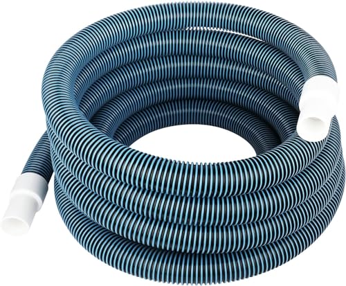 Image of FLANER 1-1 /2 inch x 15 METER Length Professional Heavy Duty Spiral Wound Swimming Pool Vacuum Hose with Kink-Free Swivel Cuff, Flexible - Connect to Vacuum Heads, Skimmer, Filter Pump Inlet, Accessories