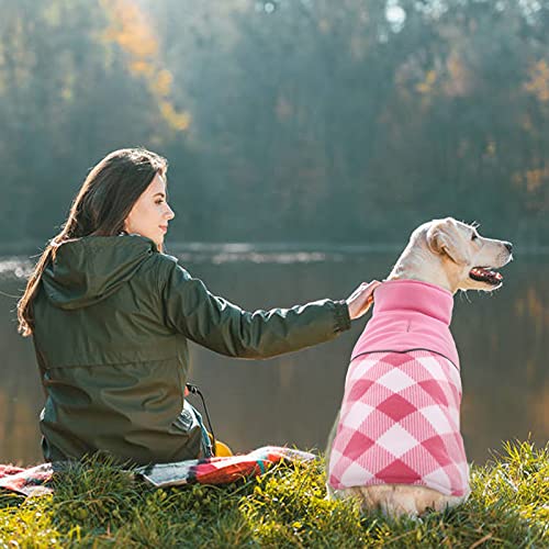 Kuoser Dog Winter Coat, Reversible Cold Weather Dog Jacket, Soft Warm Plaid Dog Coats, Puppy Waterproof Thickened Vest Windproof Outdoor Apparel For Small Medium And Large Dogs #TOP7