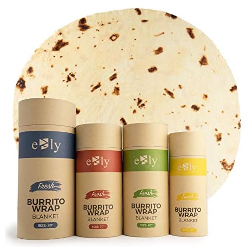 EZLY (80") Burrito Tortilla Taco Blanket, Incredibly Soft, Premium Double Sided Wrap Microfiber Fleece Throw, Food Blanket for Adults, Kids