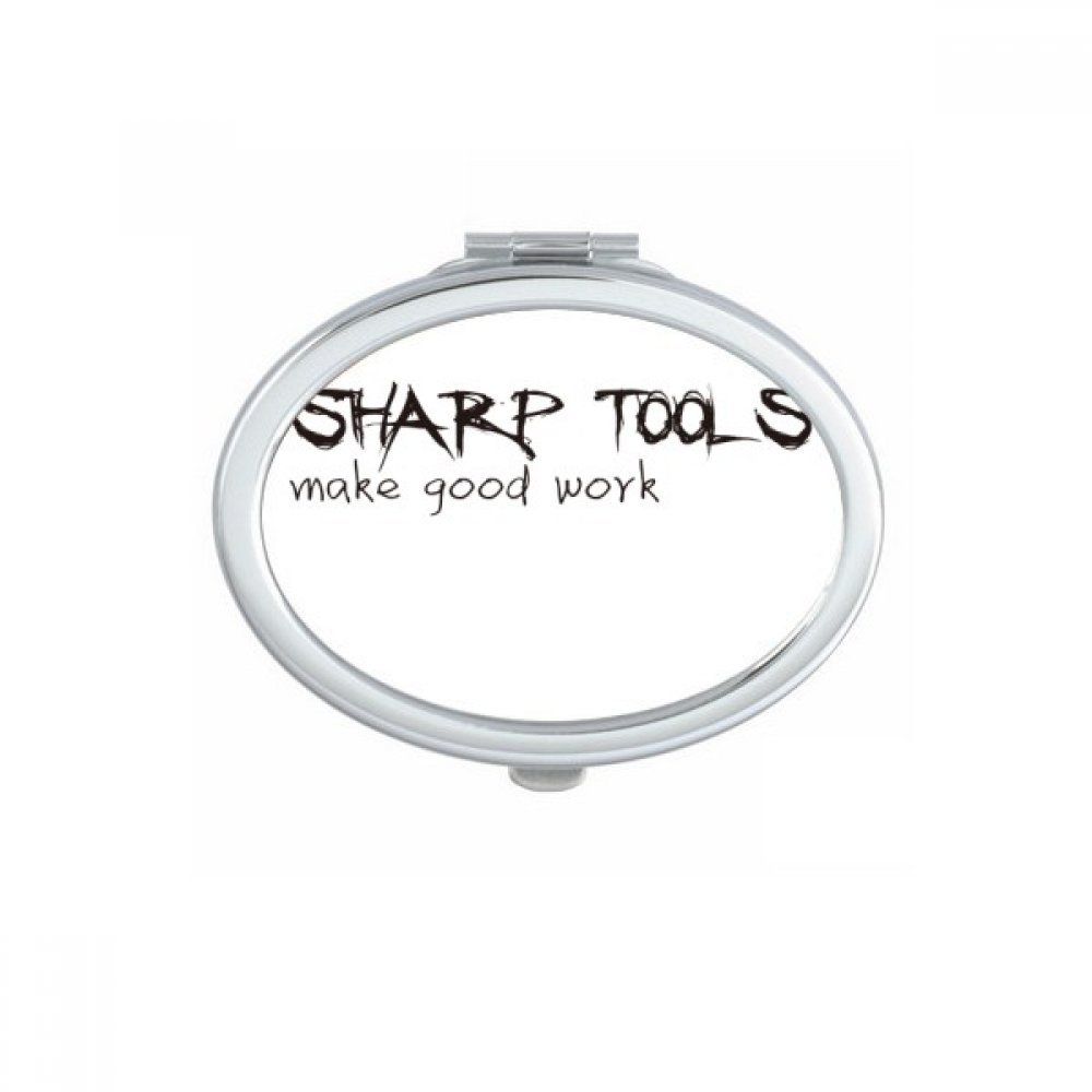 Miroir compact de poche ovale avec slogan motivant à offrir en cadeau