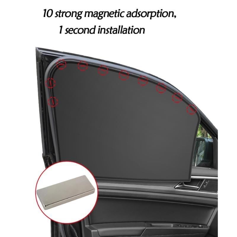 Sonnenschutz Auto Auto-Sonnenschutz Für Seitenfenster, Für Adam 2012–2019, UV- und Sonnenlichtschutz, selbstklebend Sonnenblende