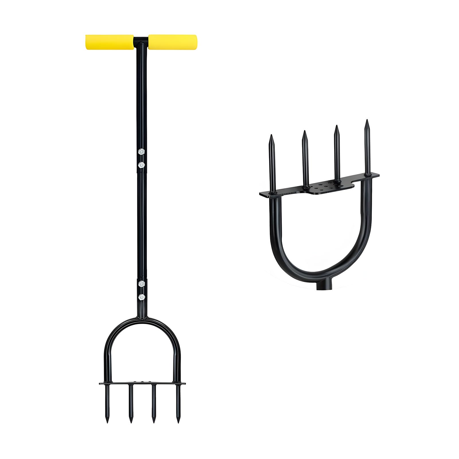 Kaccde Rust Resistant Carbon Steel Hand Fork Excellent For Loosening Hard Soil In Private Gardens Professional Gardening Fork