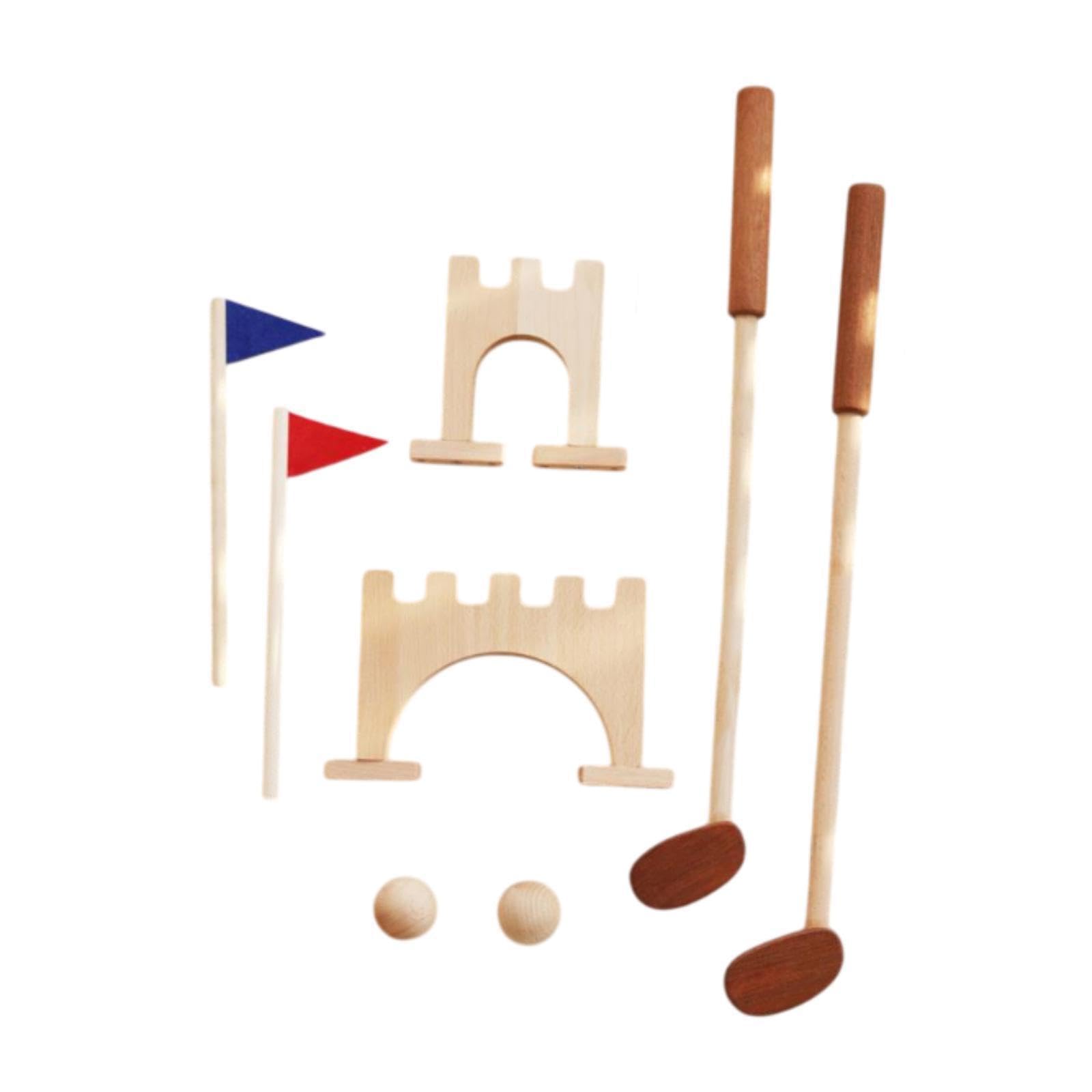 Juego de minigolf para niños de 3 a 5 años. Juguete de para Madera Estimulante para niños y niñas. Juego Atractivo para Exteriores. Kits de