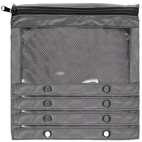 Image of Reaction Tackle Deluxe Bait Binder, Water Resistant Soft Bait Storage System for Soft Plastics and Rigs with Zippered Sleeves, 4 Sleeves Single Pocket