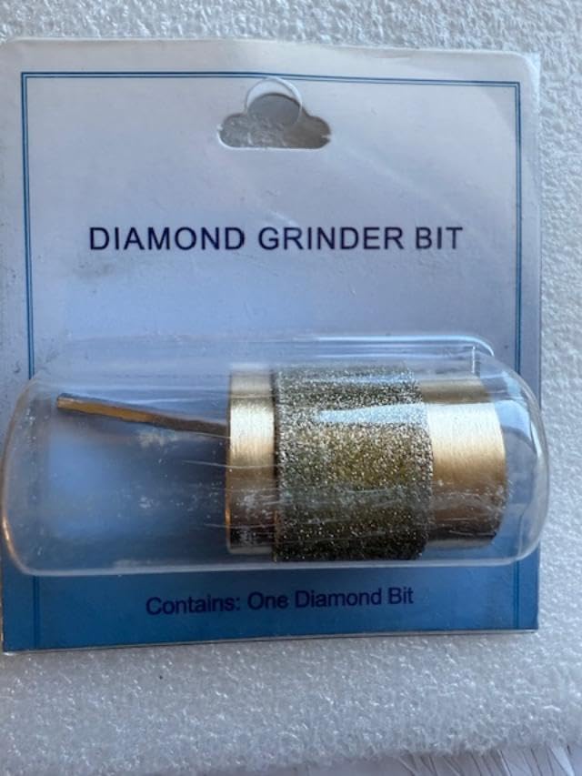 1" Stained Glass Grinder Bit Head 60 Grit Coarse Speed Bit Brass Core