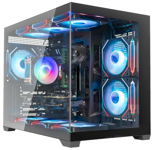 Image of Gaming PC Desktop Computer - Ryzen 7 5800X up to 4.7GHz, GeForce RTX 4060 8GB GDDR6, 16GB DDR4 RAM, 1TB NVMe SSD, WiFi 6 & BT 5.4, 9x ARGB Fans, 650W PSU, Windows 11 Pro
