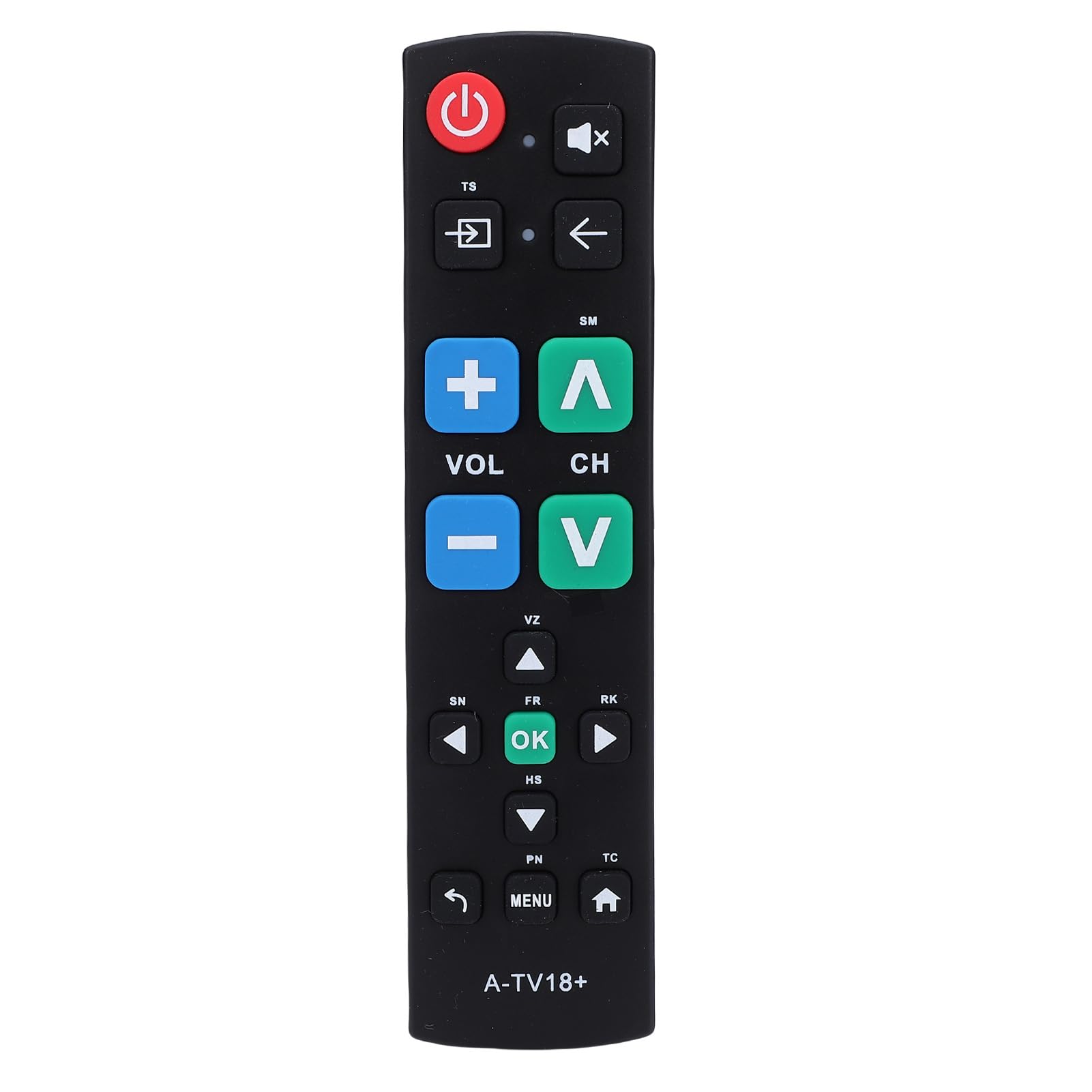Universal TV Remote Control Compatible with for Multi Brand Smart Televisions, Big Buttons, Use After Install 2 AAA Batteries (No Battery)