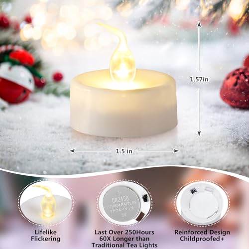 Topstone WLT0001 Led Tealight With 4/6/8 H Timer And Remote,Flameless Candle,Long Lasting Battery Operated Votive Candle,Electric Fake Candles thumb #4